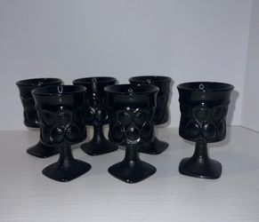 Vintage Ebony Black Glass 6