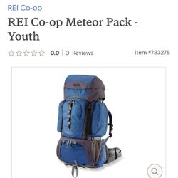 REI YOUTH Packpack 50 Liter Size Meteor
