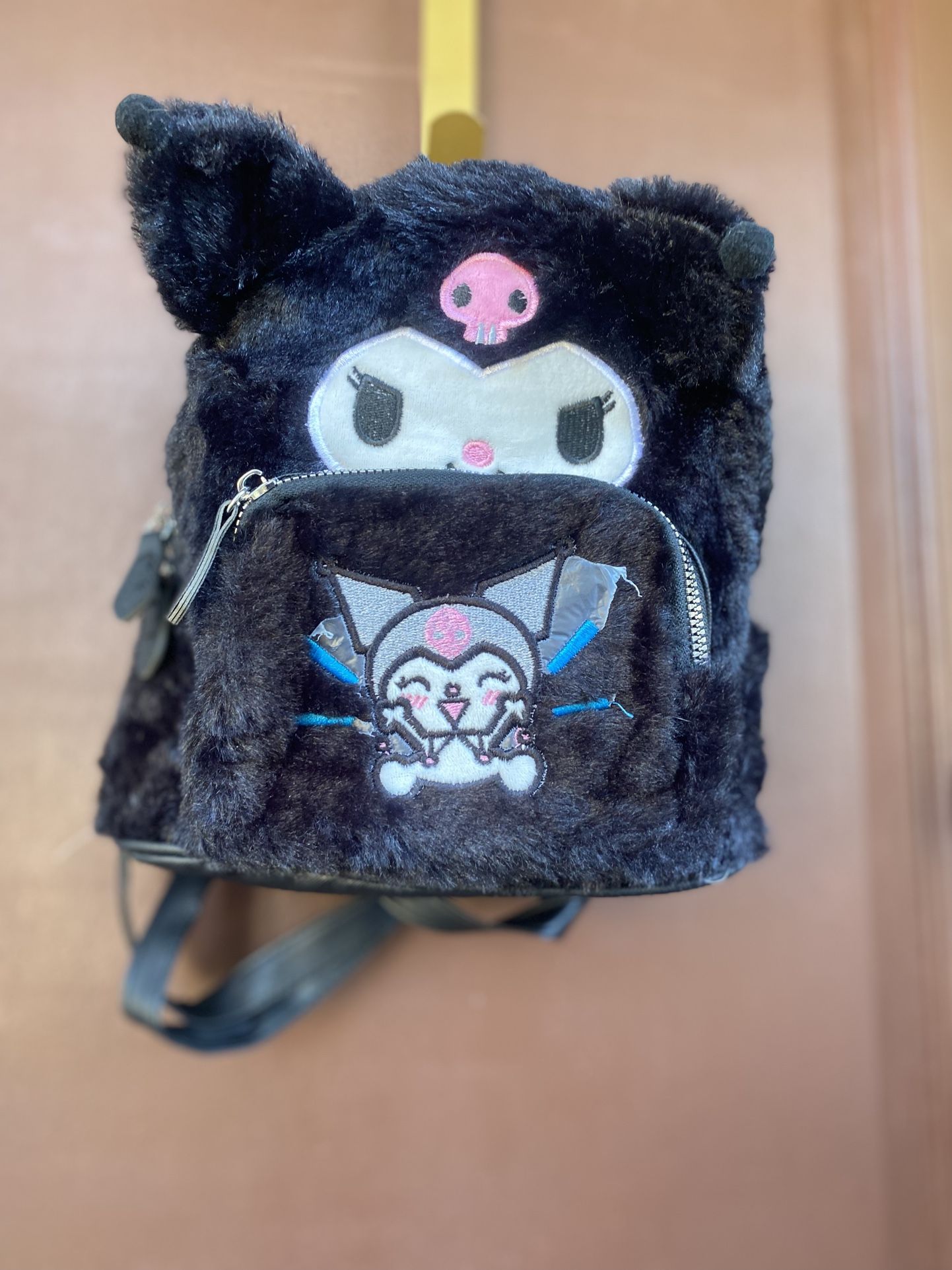 Kuromi Faux Fur Mini Backpack
