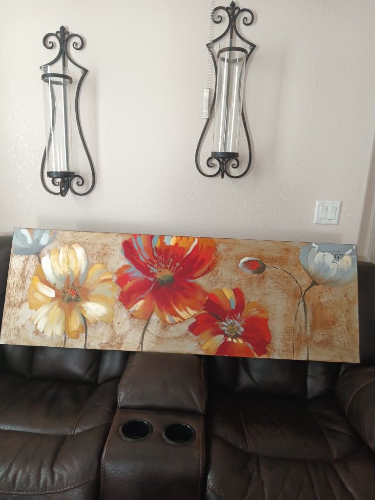 2 Large Flower Painting