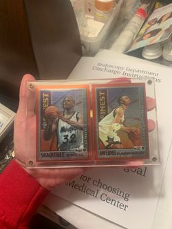 1996 tops finest Shaq and penny collectors cards in a nice case really good condition