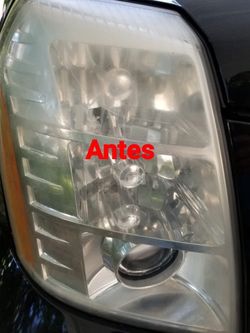 Limpio faros de carros que estén amarillos y opacos quedan claritos y brillantes voy a domicilio y a su trabajo estoy disponible todos los días a cual