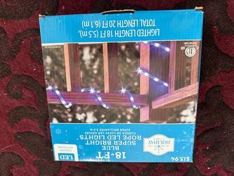 18 ft blue super bright rope led lights
