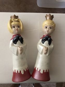 Ceramic Carolers-candle Holders