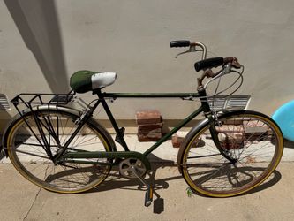 Vintage Schwinn Green City Bicycle with Rear Rack