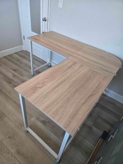 DESK, L-SHAPE +BOOKSHELF