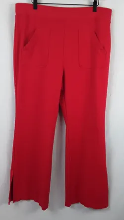 Maeve Anthropologie Women's Pants Size XXX 3X Wide Leg red straight plus size