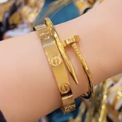 Bracelet Set Plated 21 K Gold