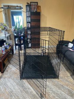 Two door dog cage