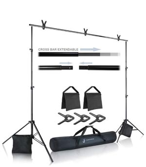 Photo Photo backdrop 10 ft. Wide Cross Bar 7.3 ft. Tall Backdrop Stand,