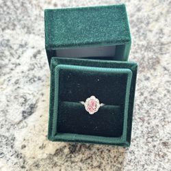 Pink Sapphire Engagement Ring