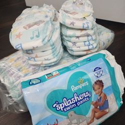 Kids Toodler boys girls Diapers Pull-Ups 5T-6T and swim pants bundle 
