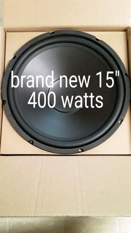 2 Brand New 15" Woofers, 400 Watt