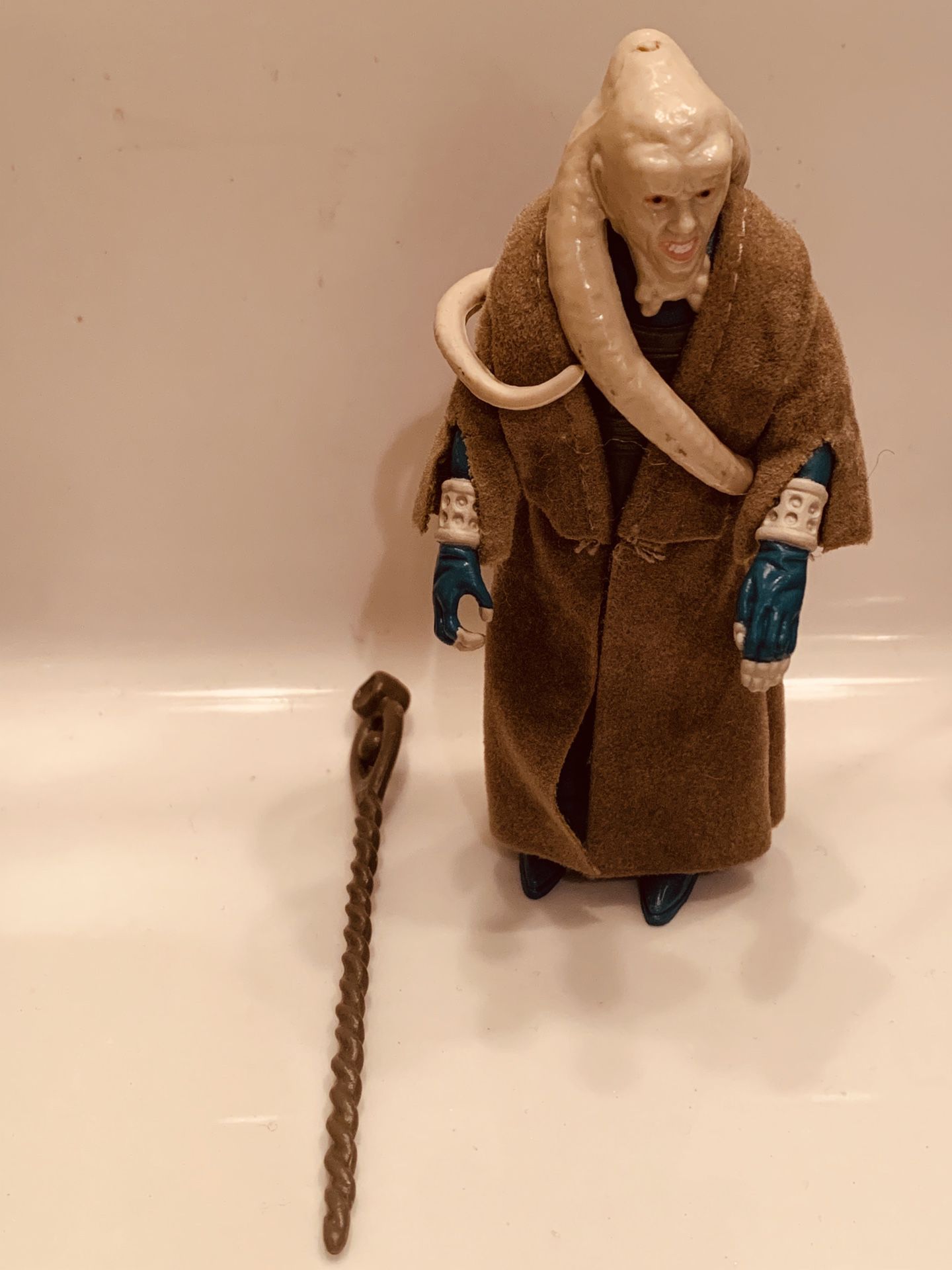 1983 Vintage Star Wars Bib Fortuna Action Figure Complete With Weapon Cloak