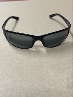 Maui Jim Twin Falls MJ417-02J Polarized Sunglasses - Gloss Black - Made in Japan - Excellent Condition  (Multiple high-resolution photos available in 