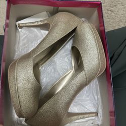 Gold Fiona High Heel Shoes