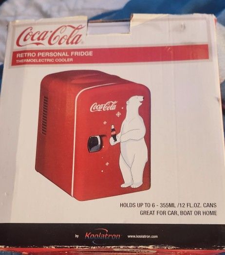 Classic Coca Cola Mini Fridge Polar Bear Vintage