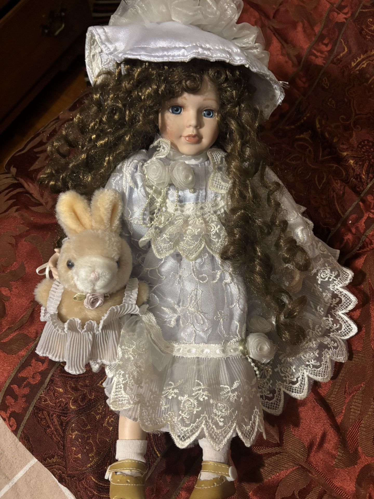 Antique porcelain doll coquette