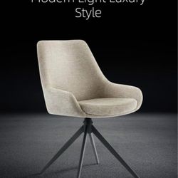 Camel Swivel Dining Chairs Set of 2, Dining Room Chairs with Metal Frame, Upholstered Fabric Kitchen Chairs, Mid Century Modern Side Chairs 