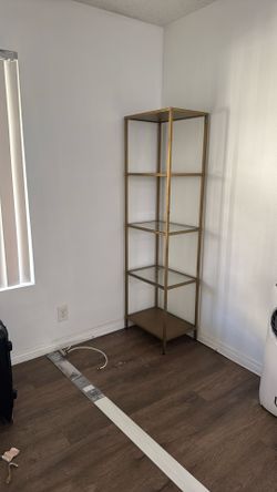 Gold Glass Shelving