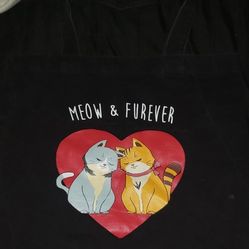 Meow & Furever Canvas Tote Bag (Forever 21)