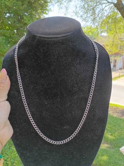 Men's Stainless Steel Sliver Necklace 