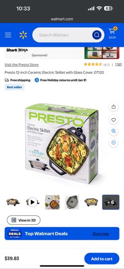 Presto 12-inch Ceramic Electric Skillet 