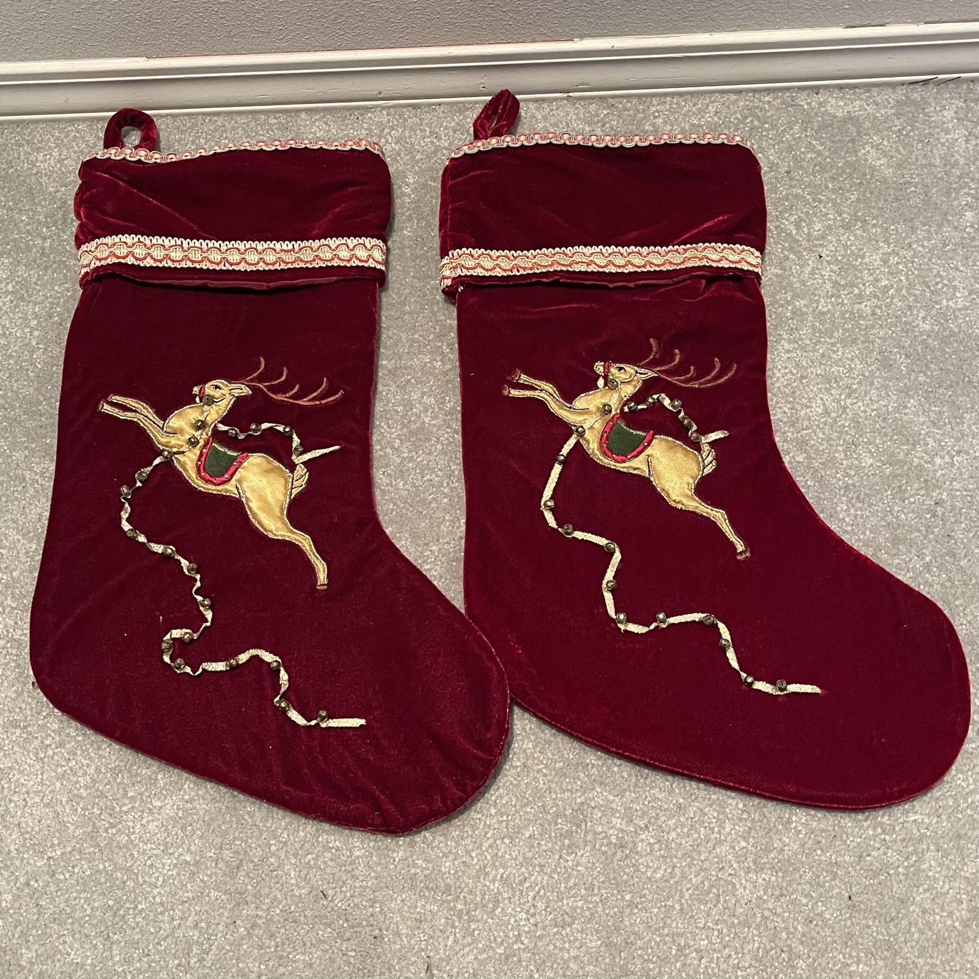 Red Velvet Christmas Stockings
