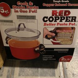 Red Copper Pasta Pan 