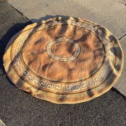 large egyptian circular carpet 