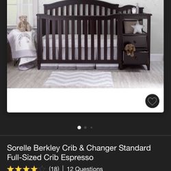 Crib W/ Changing Table  And Matress