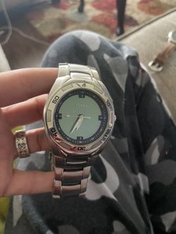 Fossil Blue AM3552 Unisex Stainless Steel Analog Blue Dial Quartz Watch