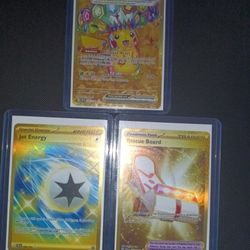 Gold Pikachu And Trainers