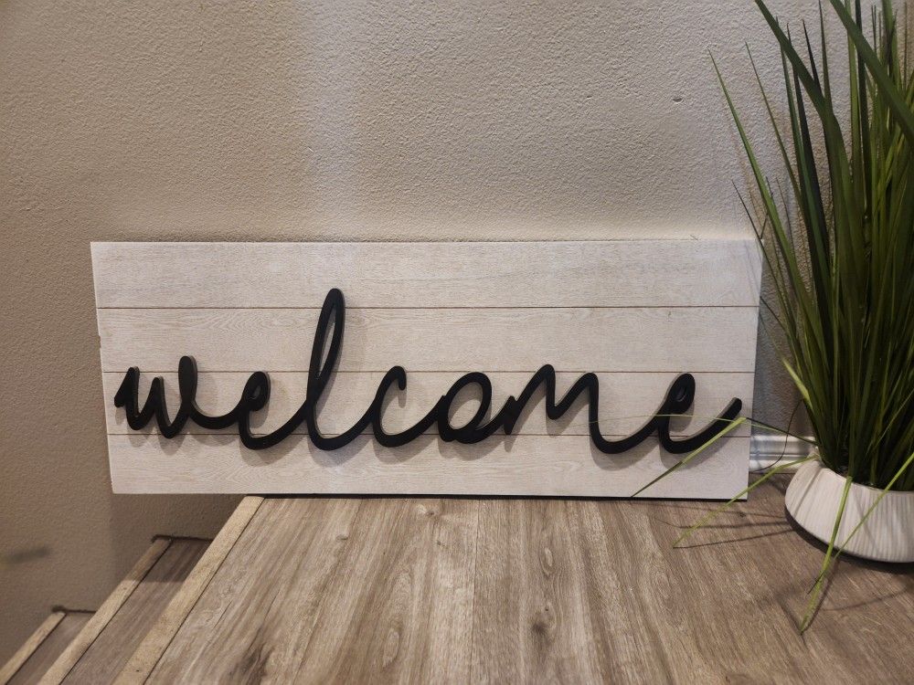 WELCOME sign 16x41 In
