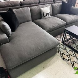 Smoke Sectionals Sofas Couchs With İnterest Free Payment Options