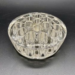 Round Glass 19 Hole Flower Frog
