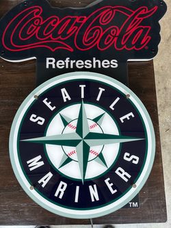 Coca-Cola Seattle Mariners Bar Neon Sign
