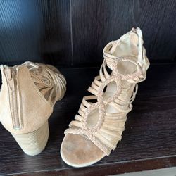 Beige Sandal Heels