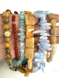 Lot of gemstone beads strands for jewelry making beading A33