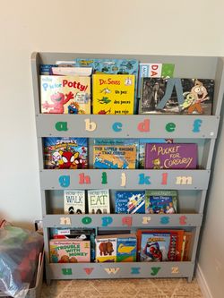 Kids Alphabet Bookshelf with Children's Books