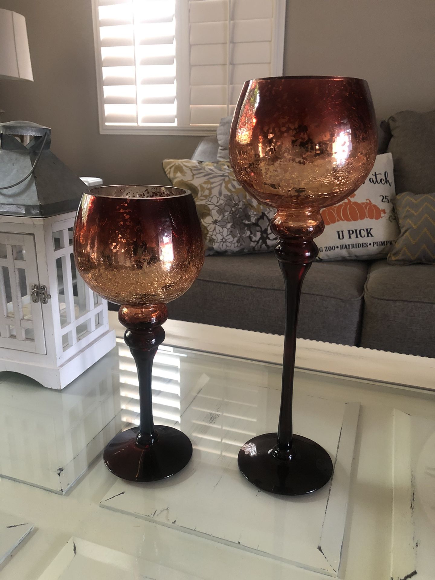 Rustic House Decor $15 /candle holders