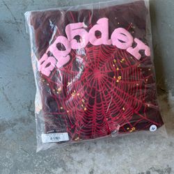 Brown Pink Sp5der Hoodie