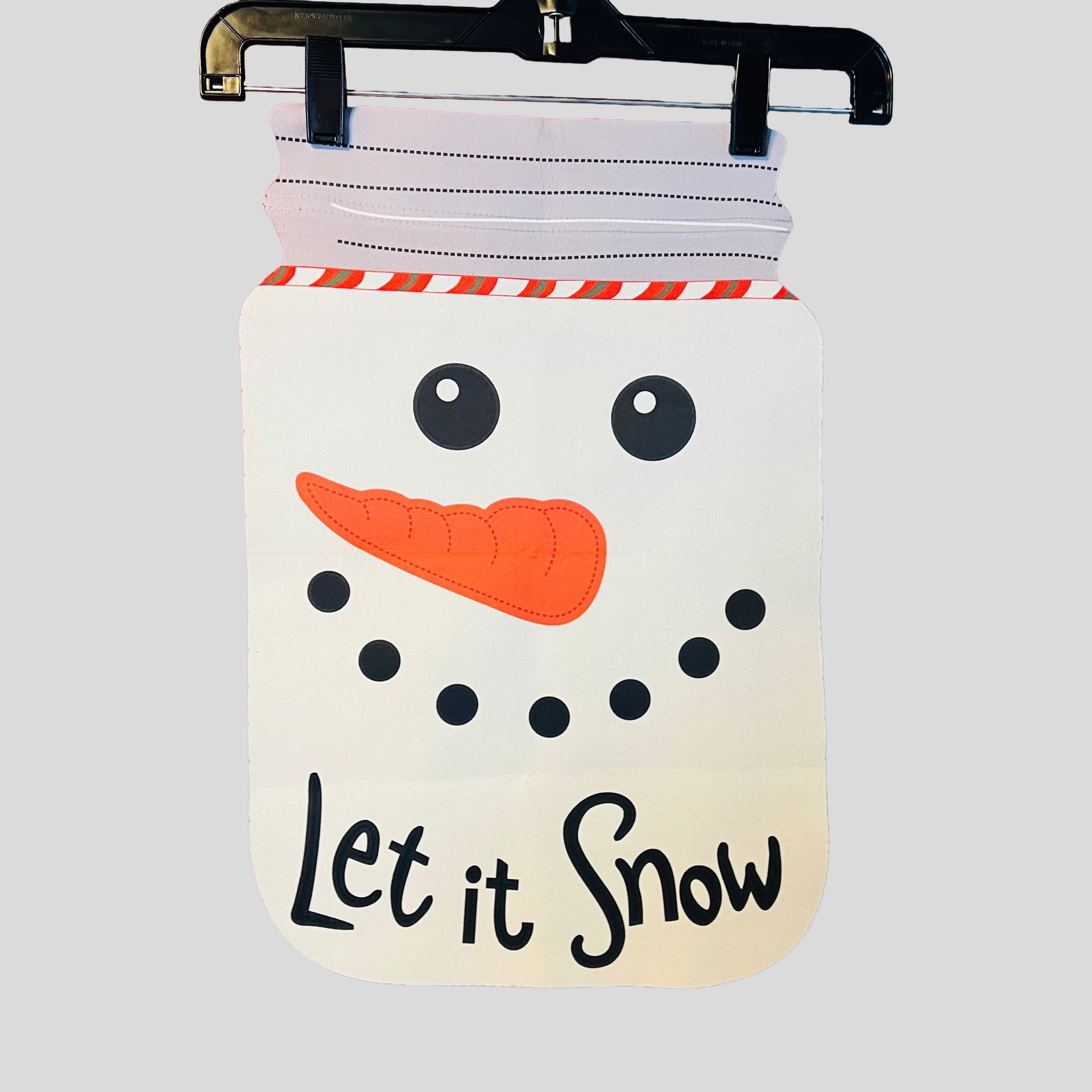 Let It Snow Holiday Outdoor Snowman Flag 17”X12”