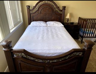 Queen bed frame set from Jeromes furniture store