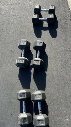 Body Sport Rubber Encased Hex Dumbells $250 OBO