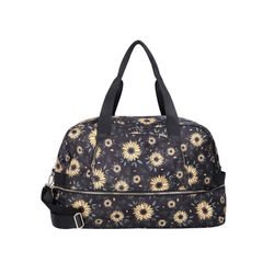 No Boundaries Women's Dome Weekender Bag, Black Sunflower