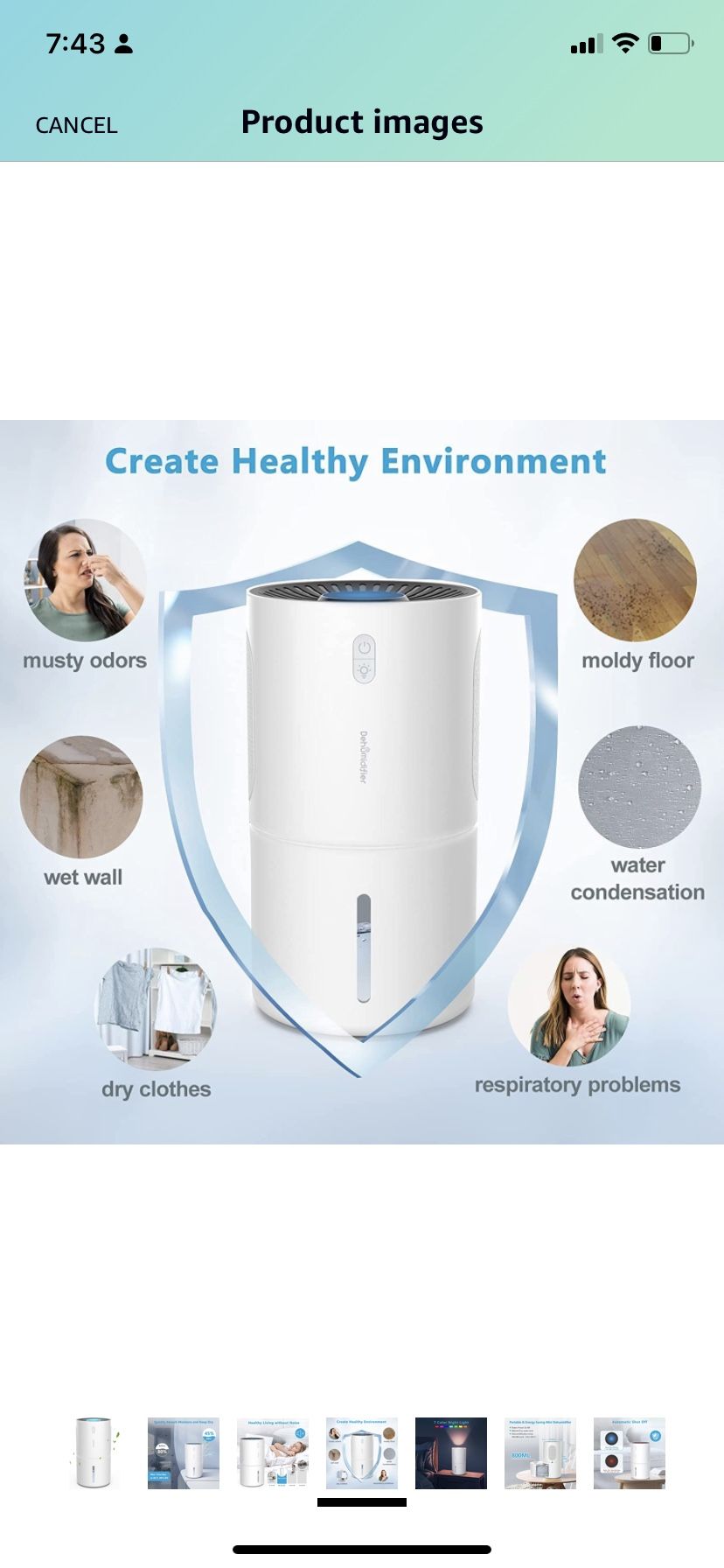 SEAVON Dehumidifiers for Home, 27oz Dehumidifier for Basement, 2600 Cubic Feet (280 sq ft),