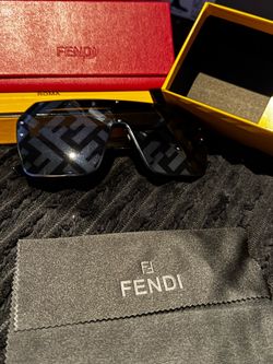 Fendi black shades with gold arms