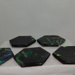 DREAM TILES & COMPANY - SET OF 6 RESINE COASTERS- V42