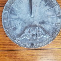 Vintage Cast Metal  Sundial Garden Decor